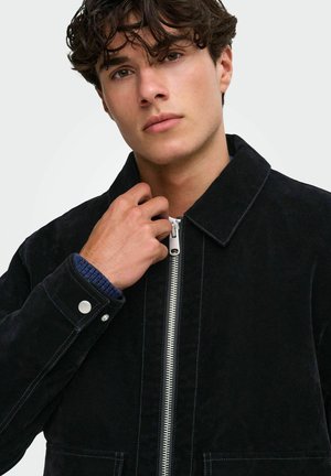 Only & Sons, JACKET ONSSINCLAIR JACKET - Chaqueta de cuero sintético - black