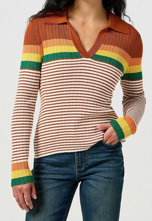 Striktrøje - light brown