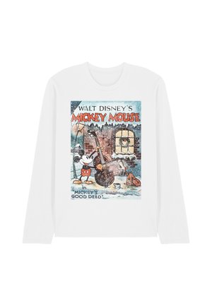 Disney, MICKEY MOUSE VINTAGE POSTER CHRISTMAS GOOD DEED - Langarmshirt - white