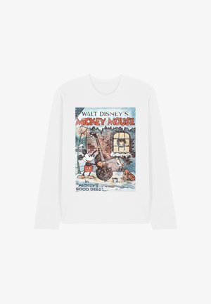 Disney, MICKEY MOUSE VINTAGE POSTER CHRISTMAS GOOD DEED - Langarmshirt - white