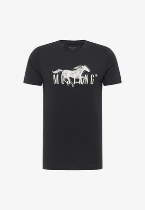 Mustang, Nyomott mintás póló - schwarz