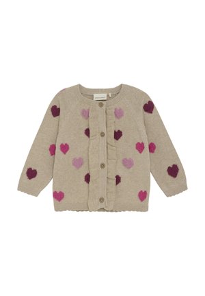 Strickjacke - beige melange