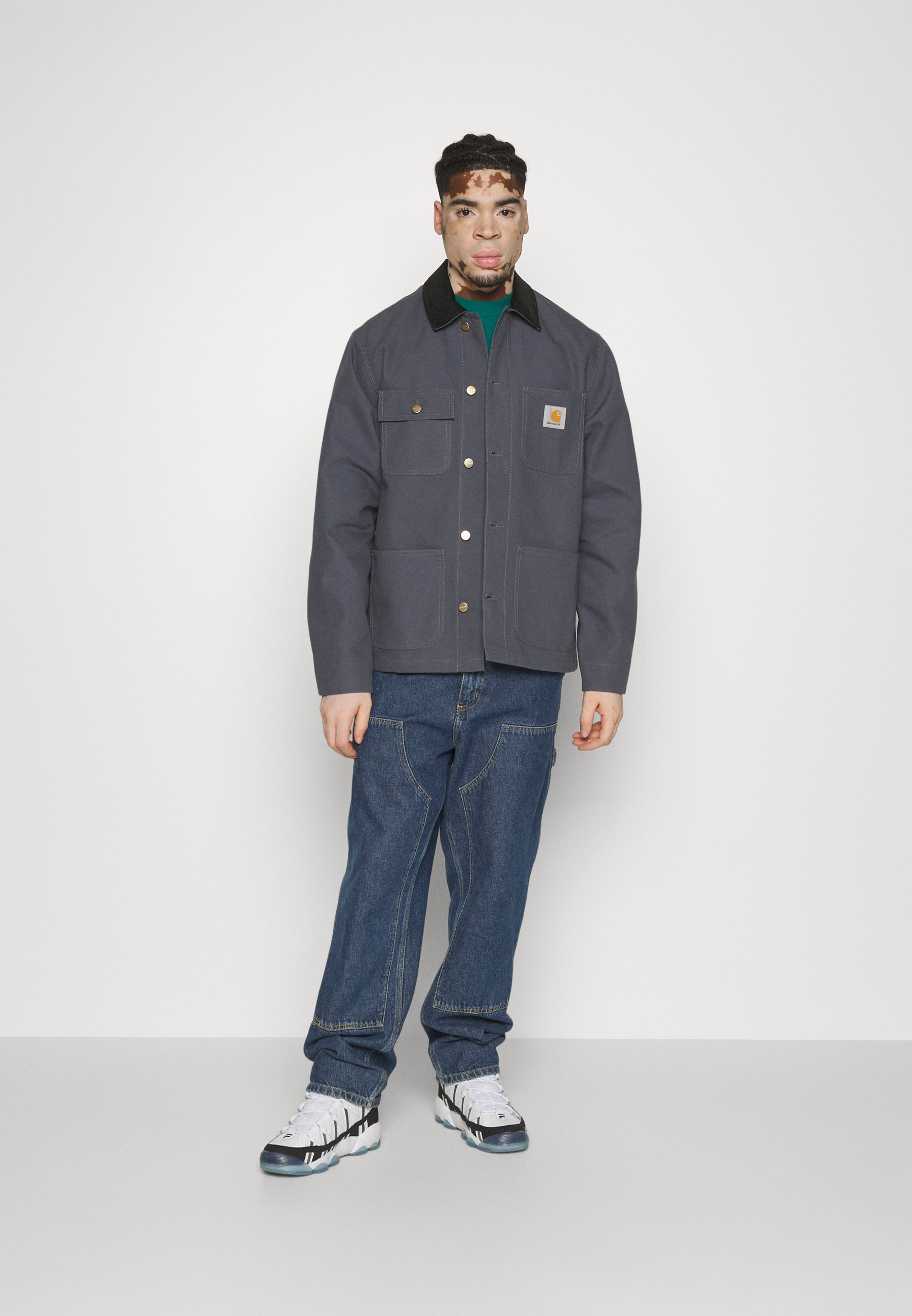 Carhartt WIP MICHIGAN COAT - Denim jacket - zeus/black/dark