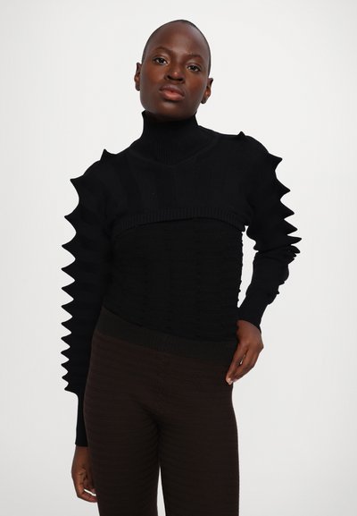 Chet Lo SINGLE SPIKE SLEEVES - Striktrøje - black