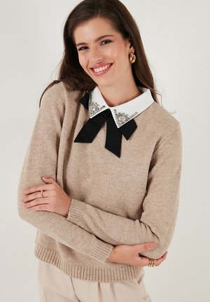 REGULAR  FIT - Pulover - light brown