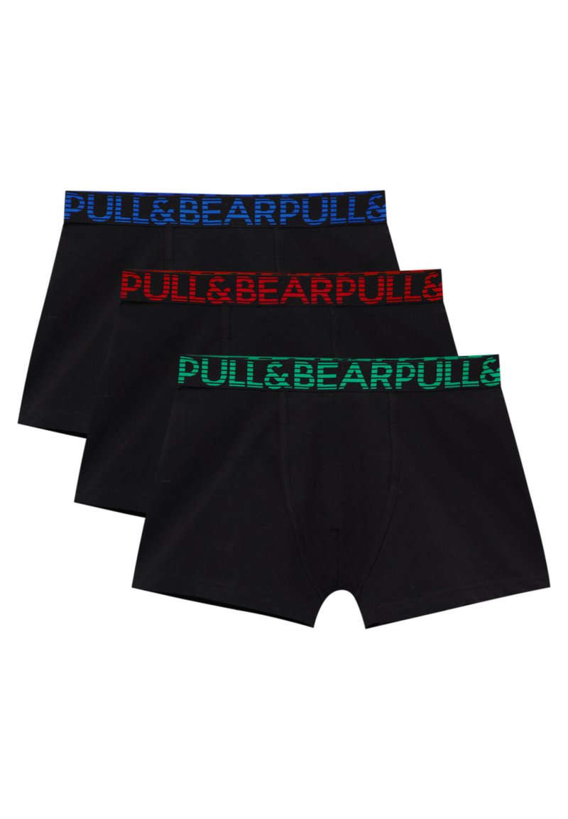 PULL&BEAR 3 PACK Panties mottled dark green/dunkelgrünmeliert
