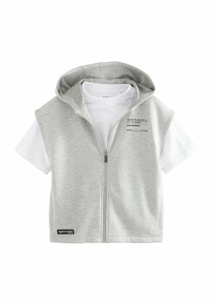 REGULAR FIT - DROPPED SHOULDER SLEEVELESS AND SET - Vesta - grey white