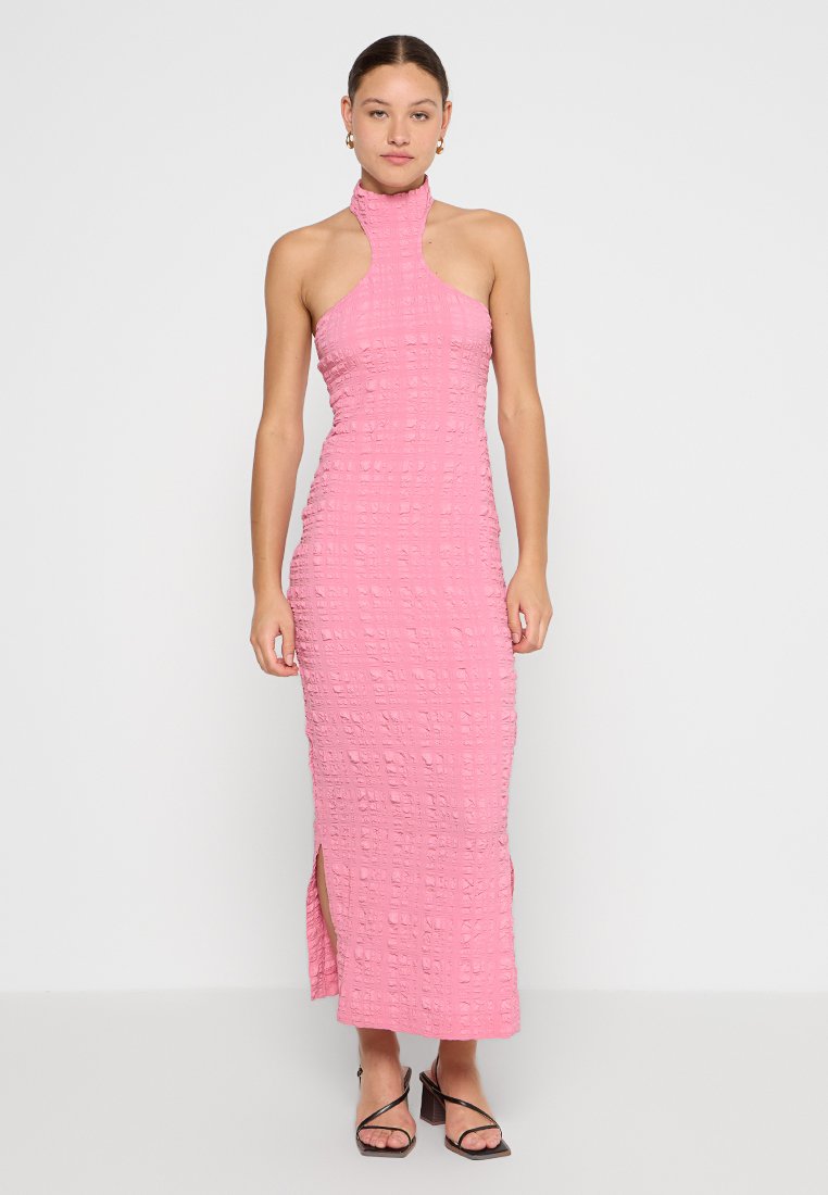 Nanushka Maxi-jurk donkerroze