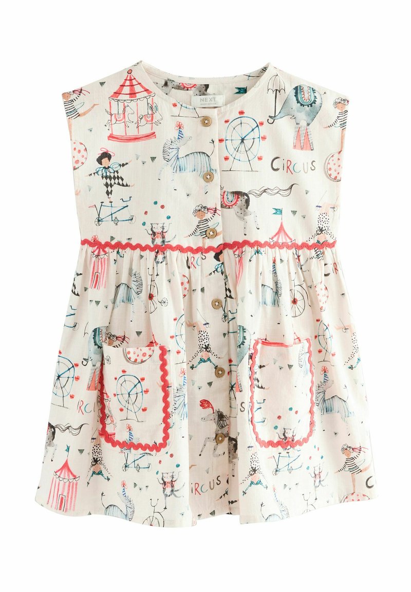 Next REGULAR FIT - BUTTON THROUGH - Hverdagskjole - ecru cream circus