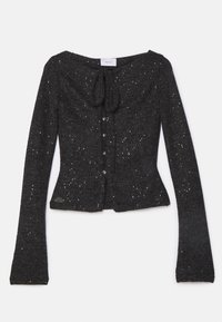 SEQUINS STRAIGHT JACKET - Kardiganas - black