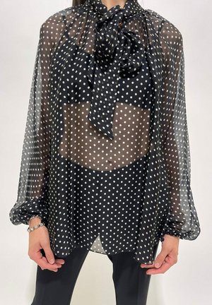 CAMICIA ELEGANTE A POIS - Tunica - nero