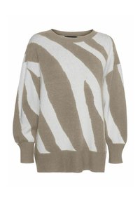 VMNANCY O-NECK LONG - Striktrøje - silver mink