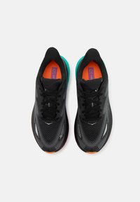 HOKA CLIFTON 9 GTX - Hardloopschoenen voor op de weg - black/electric aqua