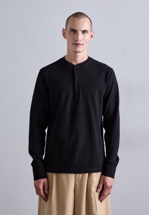 HENLEY - T-shirt à manches longues - black