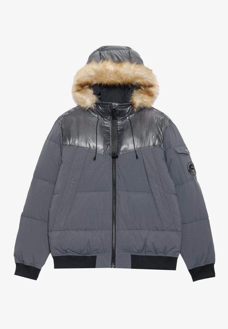 Pier One Winterjas donkergrijs Pier One Winterjas donkergrijs