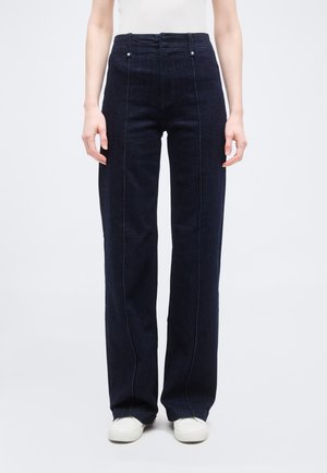 VMMARLA PINTUCKS JEANS  - Wide leg - dark blue denim