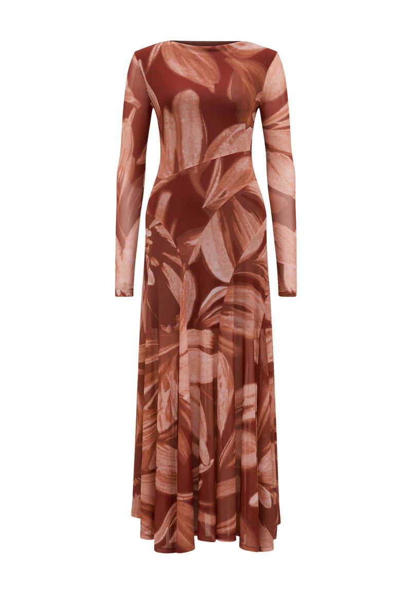 Forever New TAMMY MIDI - Robe de soirée - rust carissa/noir - ZALANDO
