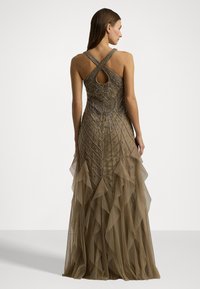 Lauren Ralph Lauren RUFFLE-TRIM BEADED MESH GOWN Maxi dress