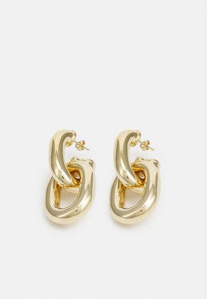 Rabanne XL LINK  DOUBLE HOOP EARRINGS - Pendientes - gold-coloured