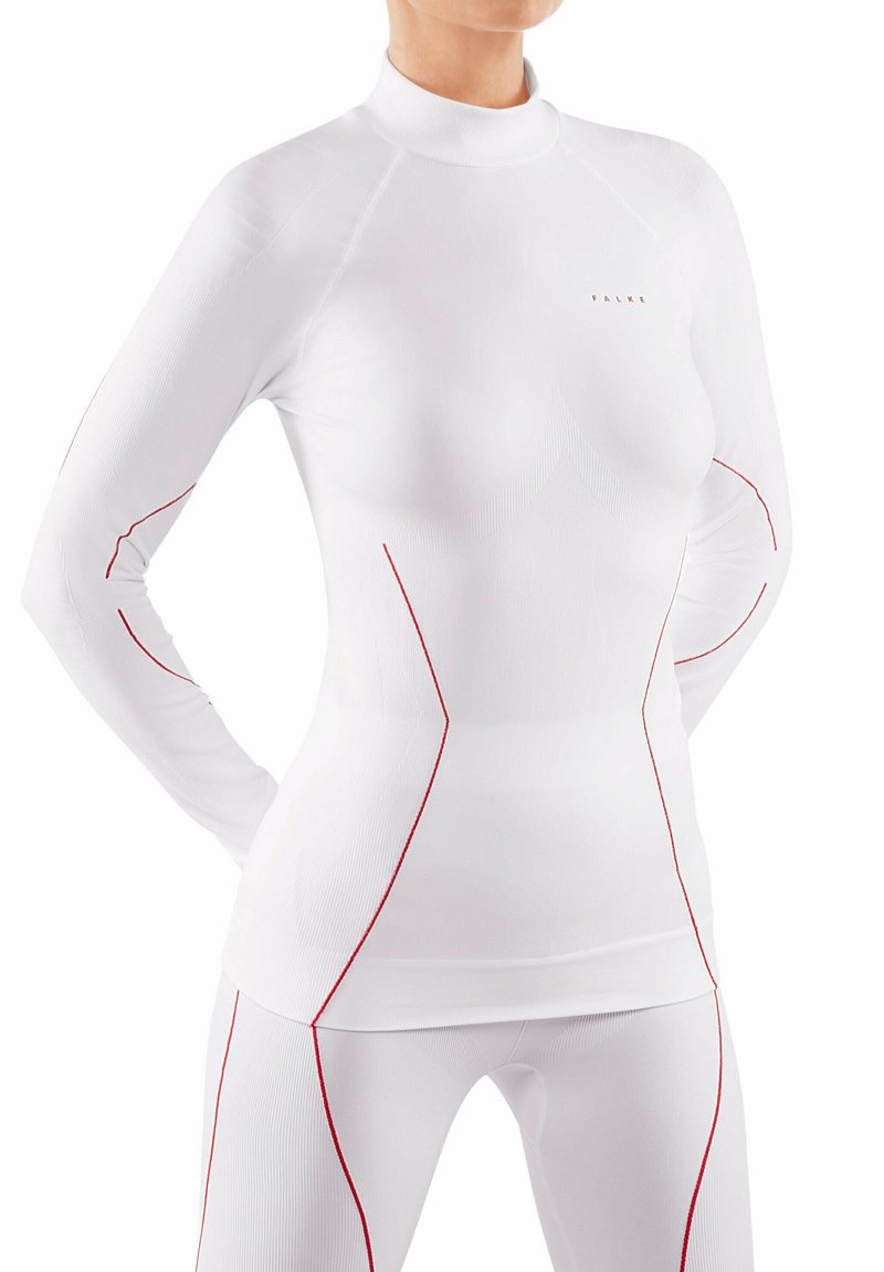 FALKE MAXIMUM WARM HIGH NECK COLD TO VERY COLD TEMPERATURES - Longsleeve - white