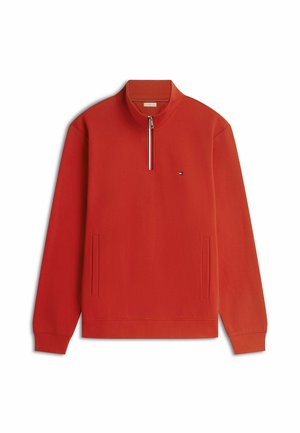 Tommy Hilfiger, RWB TIPPING TERRY REG 1/4 ZIP - Sweatshirt - medium red