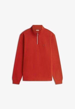 Tommy Hilfiger, RWB TIPPING TERRY REG 1/4 ZIP - Sweatshirt - medium red