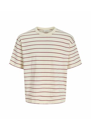Jack & Jones, Plus Size Striped - Camiseta estampada - antique white