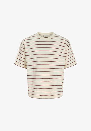 Jack & Jones, Plus Size Striped - Camiseta estampada - antique white