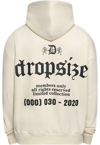 Dropsize HEAVY NUMBER - Sweat à capuche - coconutmilk black