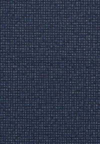 Strukturierter dunkelblauer Stoff mit einem Rautenmuster, das subtile Schattierungsvariationen aufweist. Das Material wirkt gewebt und langlebig.