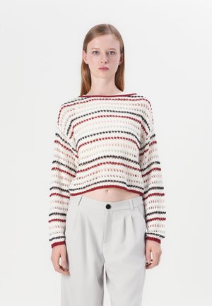 ONLY ONLGEENA STRIPE BOATNECK - Jumper - cloud dancer