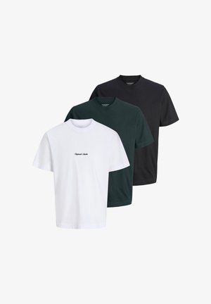 Jack & Jones 3ER PACK NORREBRO - T-Shirt basic - schwarz weiß grau