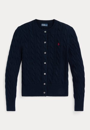 Polo Ralph Lauren CABLE KNIT COTTON CREWNECK CARDIGAN - Strickjacke - hunter navy