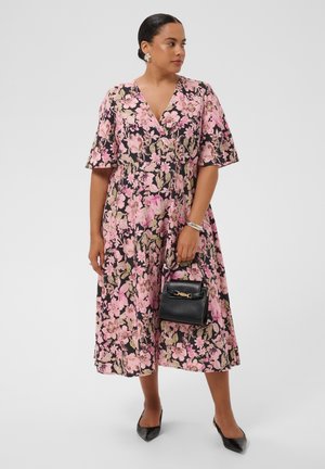 Kaffe Curve, KCSARINA DRESS - Φόρεμα ημέρας - pink flower print