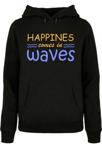 Merchcode SUMMER - HAPPINES COMES IN WAVES BASIC - Hoodie - black