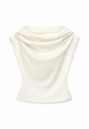 NA-KD, SCULPTURAL SCUBA TOP - Tričko s potlačou - offwhite