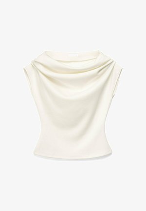 NA-KD, SCULPTURAL SCUBA TOP - Tričko s potlačou - offwhite