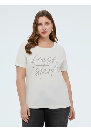 CON SCRITTA IN STRASS - T-shirts print - bianco