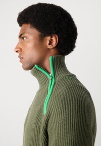 Scotch & Soda RAGLAN ZIP - Jumper - thyme