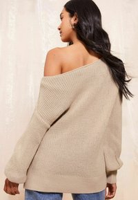 Friends Like These OFF THE SHOULDER - Strickpullover - stone