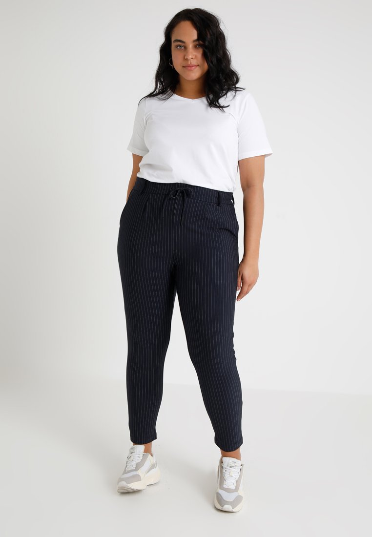 ONLY Carmakoma CARGOLDTRASH - Broek - night sky/donkerblauw - Zalando.nl