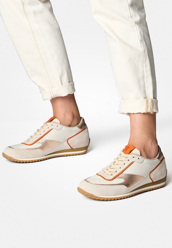 SNEAKER - Sneaker low - s suede m calf shell ivory