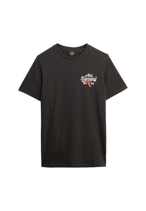 Superdry & Co ATHLETIC - T-shirt print - washed black