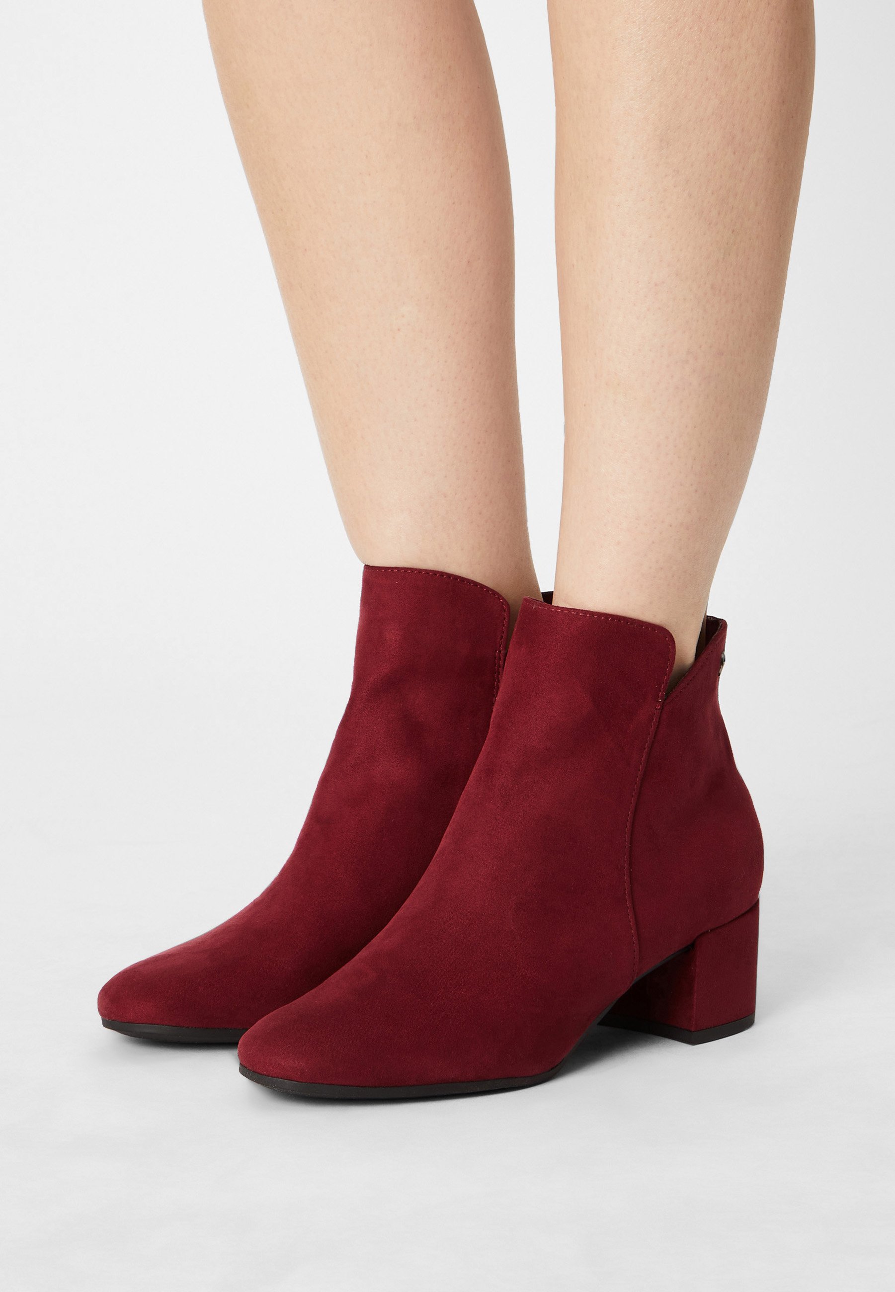 Tamaris Korte laarzen - dark scarlet/Donkerrood - Zalando.nl