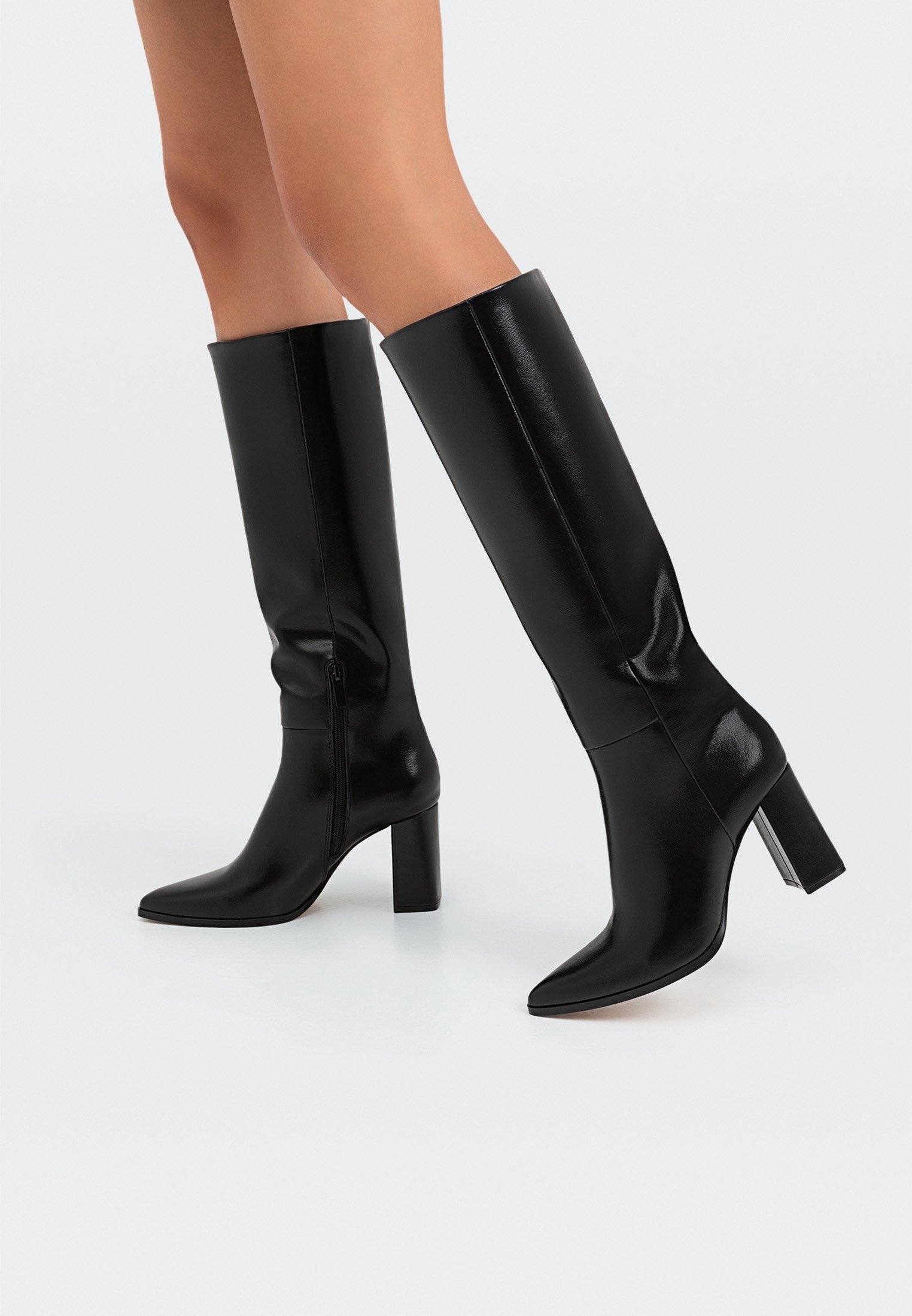 Stradivarius Botas de tacón black/negro (Segunda mano