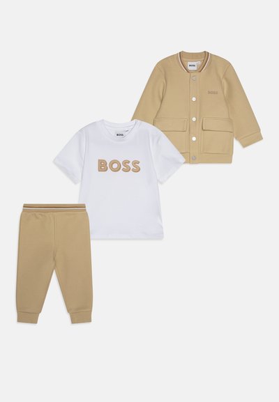 BABY TROUSERS CARDIGAN GIFT BOX UNISEX SET - T-shirt imprimé - stone