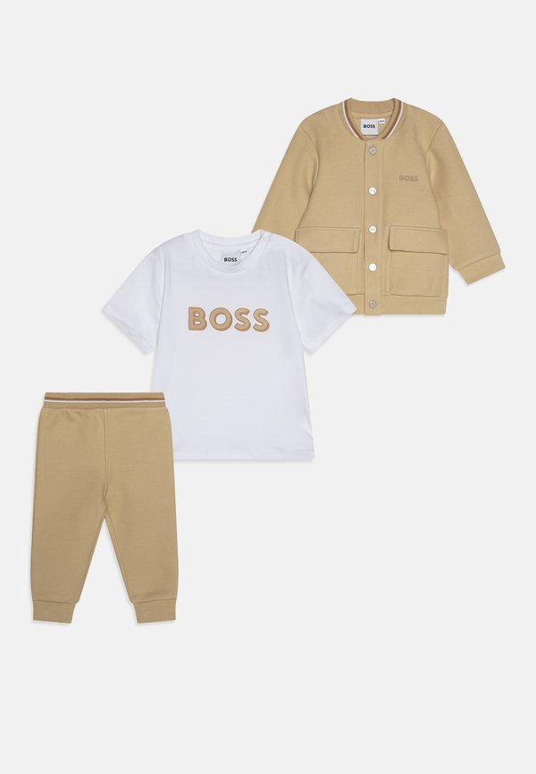 BABY TROUSERS CARDIGAN GIFT BOX UNISEX SET - Baby gifts - stone