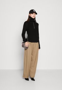 VILA VIRIL HALF ZIPPER  - Strickpullover - black