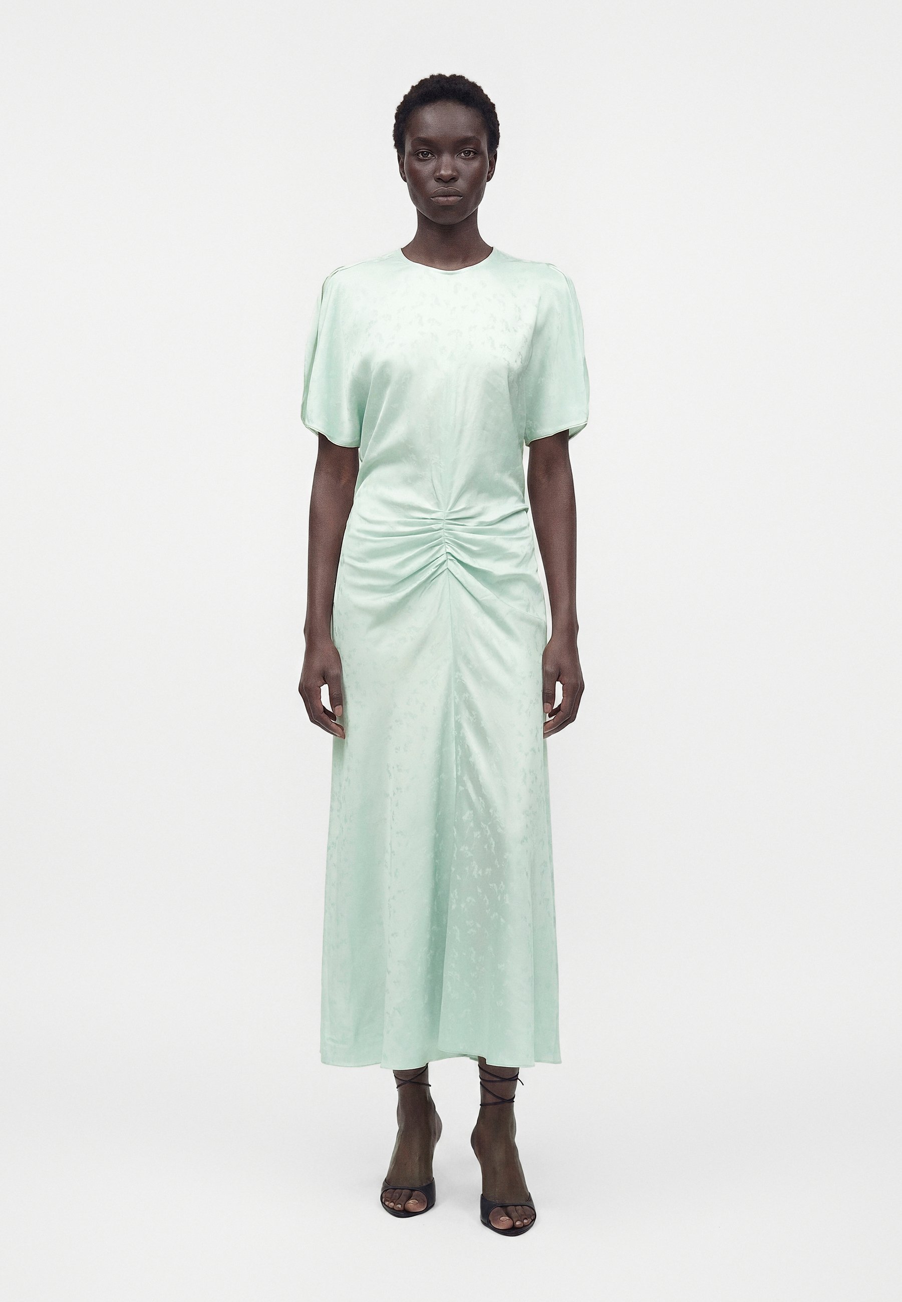 Victoria Beckham GATHERED WAIST MIDI DRESS - Maxi dress - aquamarine/mint -  Zalando.ie