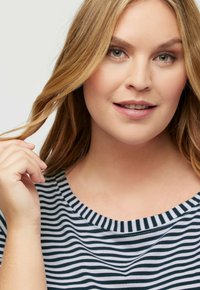 Ulla Popken Printtipaita - dark blue stripe